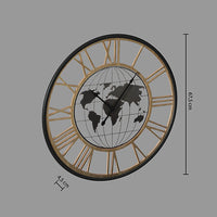 Orologio con mappamondo D.67cm | Rohome