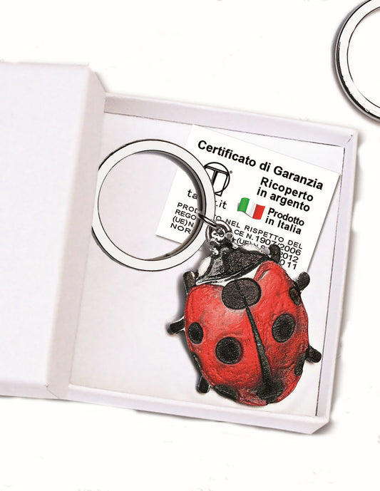 Portachiavi coccinella  in acciaio smaltato | Rohome