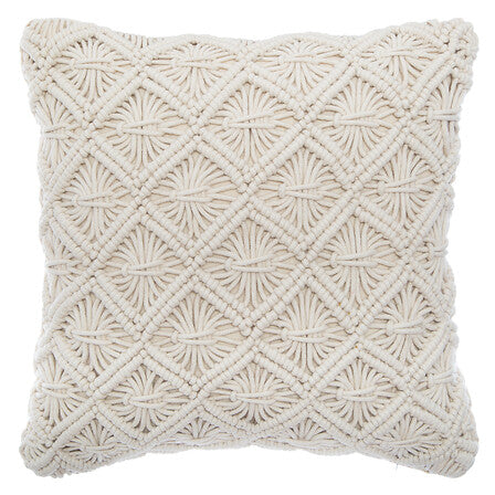 Cuscino in cotone macramè 40x40cm | Rohome