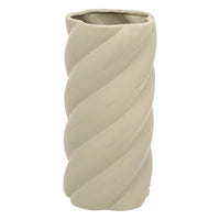 Vaso in ceramica ondulato verde chiaro h.25cm | rohome