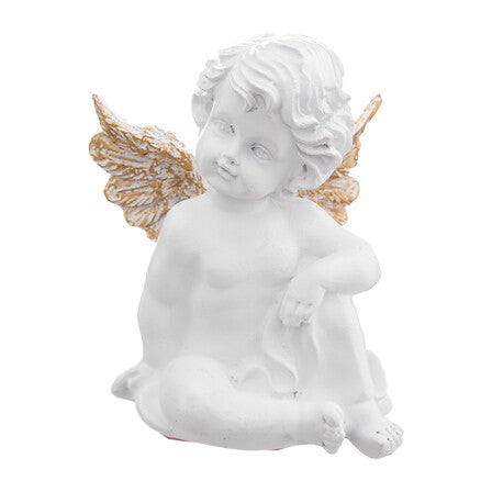 Statua Angelo bambino colore bianco | Rohome