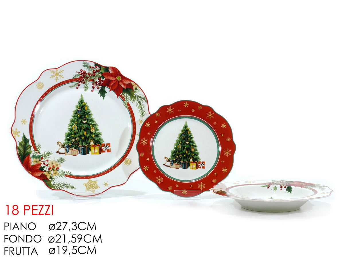 Christmas table plates 18pcs | rohome