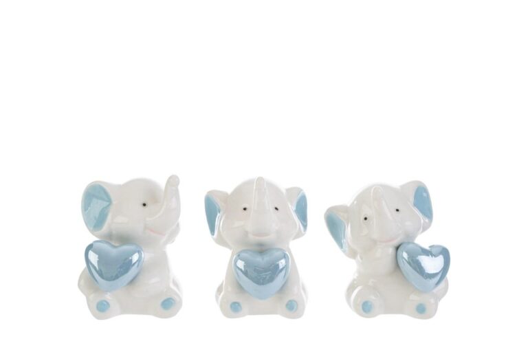 Baby elephant favor in light blue porcelain | rohome