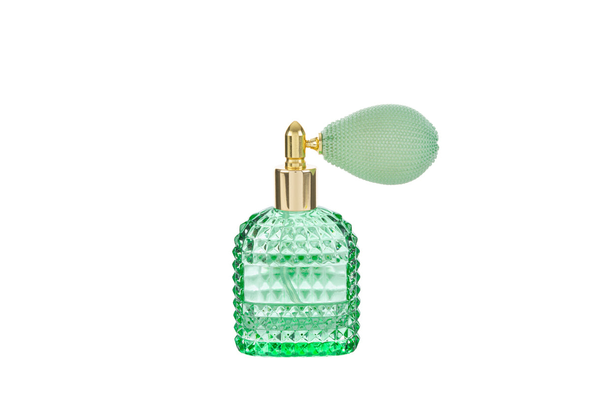 Bomboniera Porta profumo spray 100ml in vetro verde | Rohome