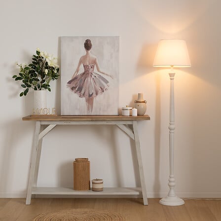 Lampada da terra stile shabby bianca | Rohome