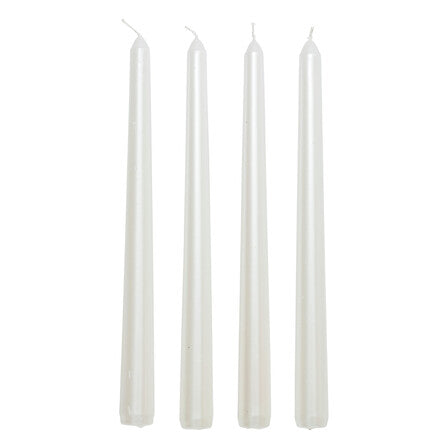 Set 4 candele bianco satinato | Rohome