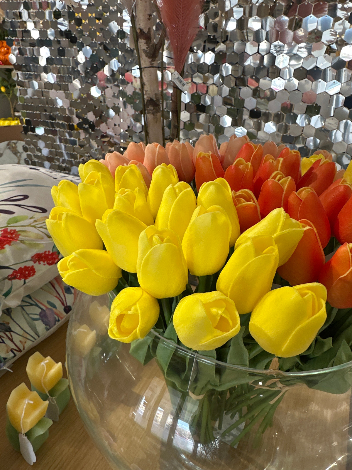 Mazzo di Tulipani real touch giallo 9 boccioli | Rohome