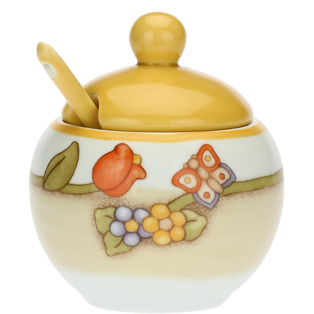 Thun - sugar bowl with flowers and patterns | rohome