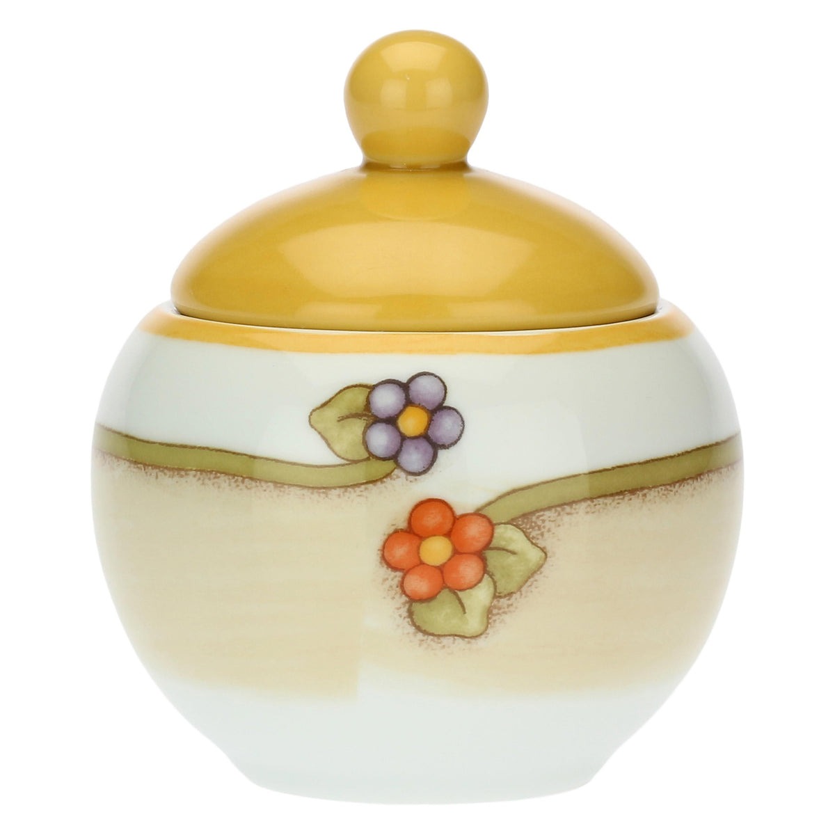 Thun - sugar bowl with flowers and patterns | rohome