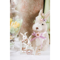 Decorazione pasqua coniglio con scritta love in resina | rohome