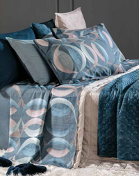 Parure copripiumino Robert in cotone Azzurro indaco | Rohome