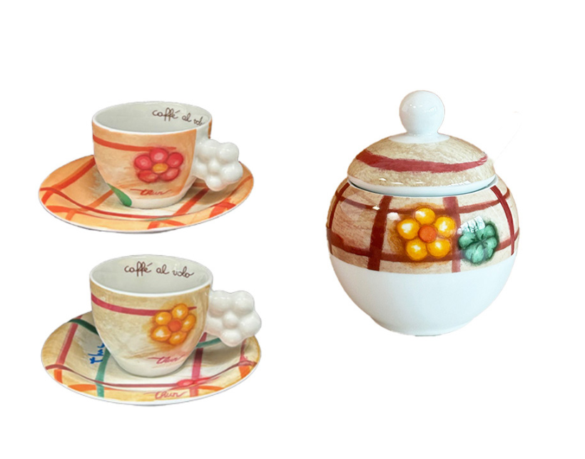 Set 2 tazzine Thun e zuccheriera linea Codette | Rohome