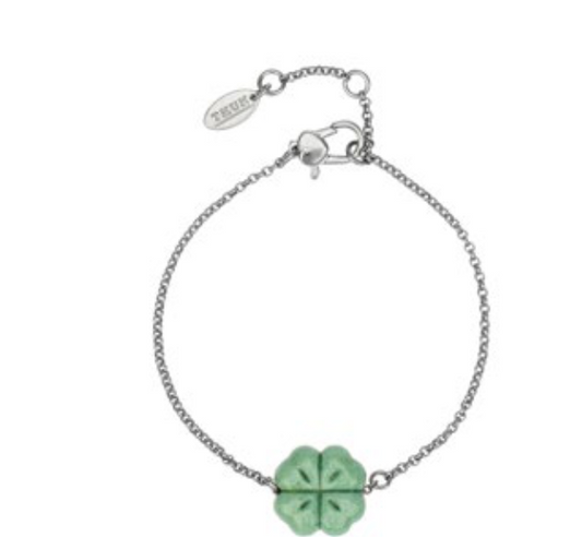 Bracciale Thun in metallo con quadrifoglio in ceramica | Rohome