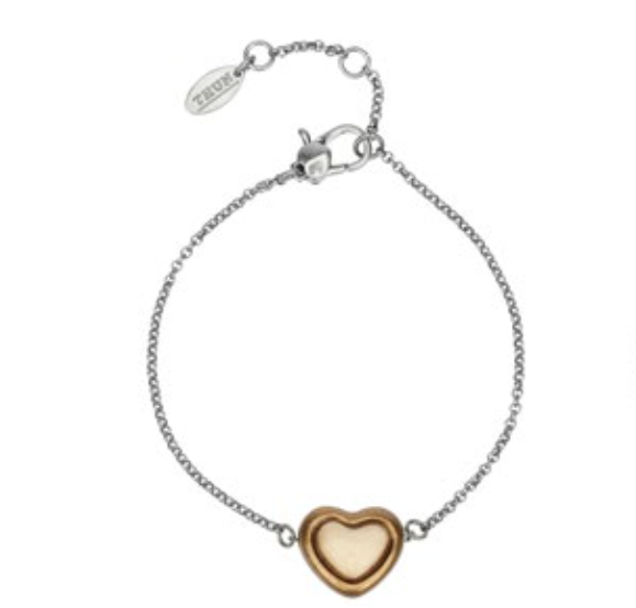 Bracciale Thun in metallo con cuore in ceramica | Rohome