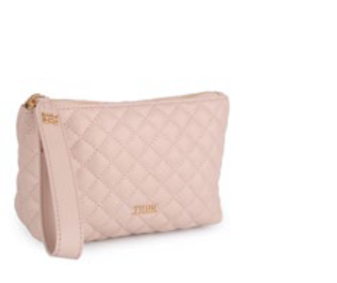 Pochette in ecopelle trapuntata rosa | Rohome