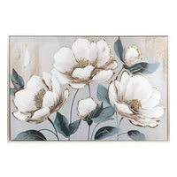 Tela dipinta 90 x 60 cm fiori con cornice  | Rohome