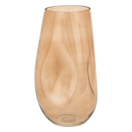 Vaso in vetro colore beige dalle linee moderne | Rohome