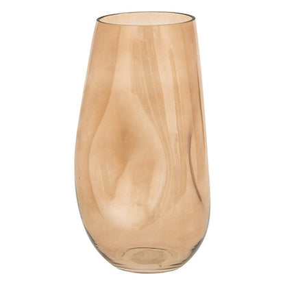 Vaso in vetro colore beige dalle linee moderne | Rohome