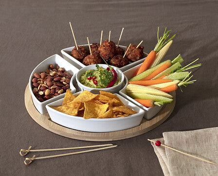 Appetizer set with bamboo tray | rohome