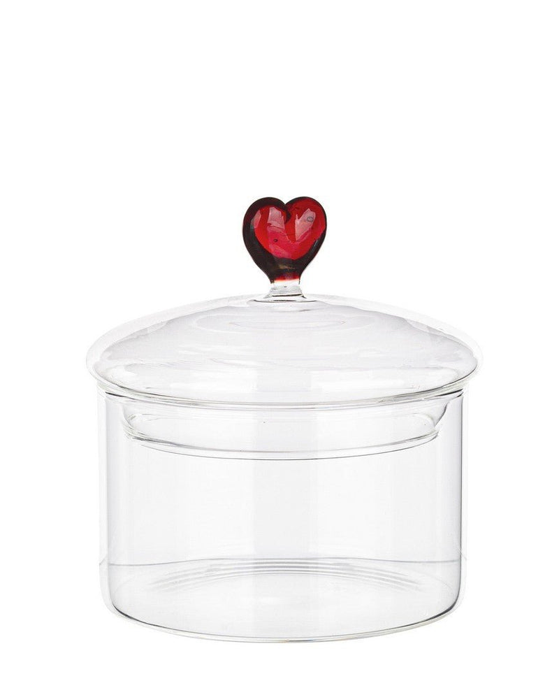 Barattolo in vetro con cuore H.11cm | Rohome - Rohome