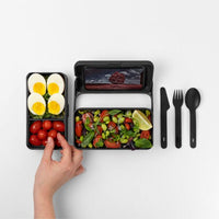 Blim plus - lunchbox 2 scomparti black | rohome - Rohome