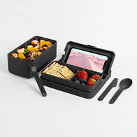 Blim plus - lunchbox 2 scomparti black | rohome - Rohome