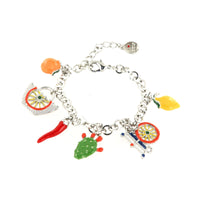 Bracciale in Metallo con charms siciliani | Rohome - Rohome