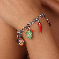 Bracciale in Metallo con charms siciliani | Rohome - Rohome