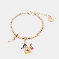 Bracciale in Metallo con maglia a sfere e charms trinacria | Rohome - Rohome