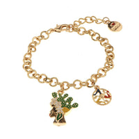 Bracciale in Metallo oro con charm testa di moro donna | Rohome - Rohome