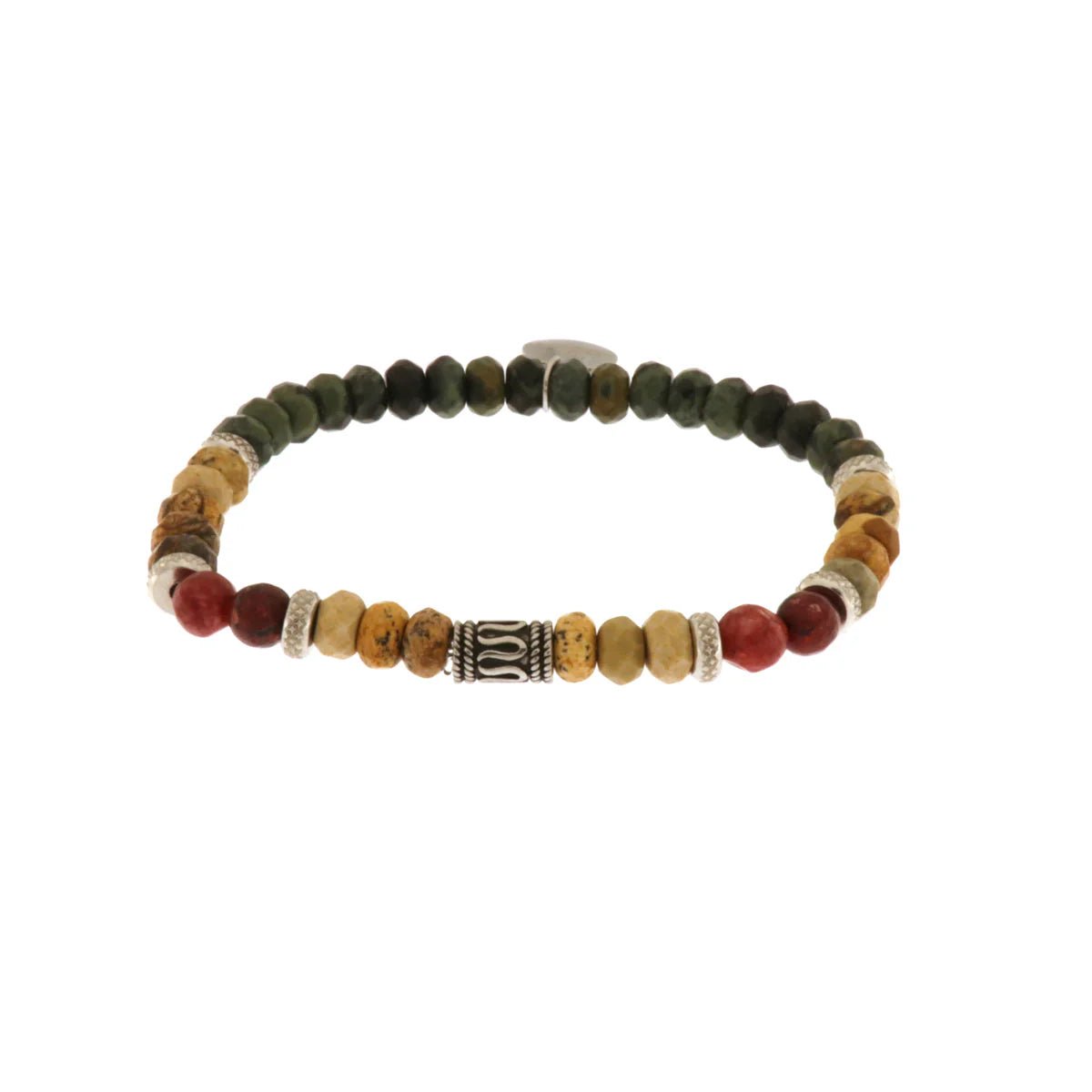 Bracciale Uomo con sfere multicolor ed acciaio | Rohome - Rohome