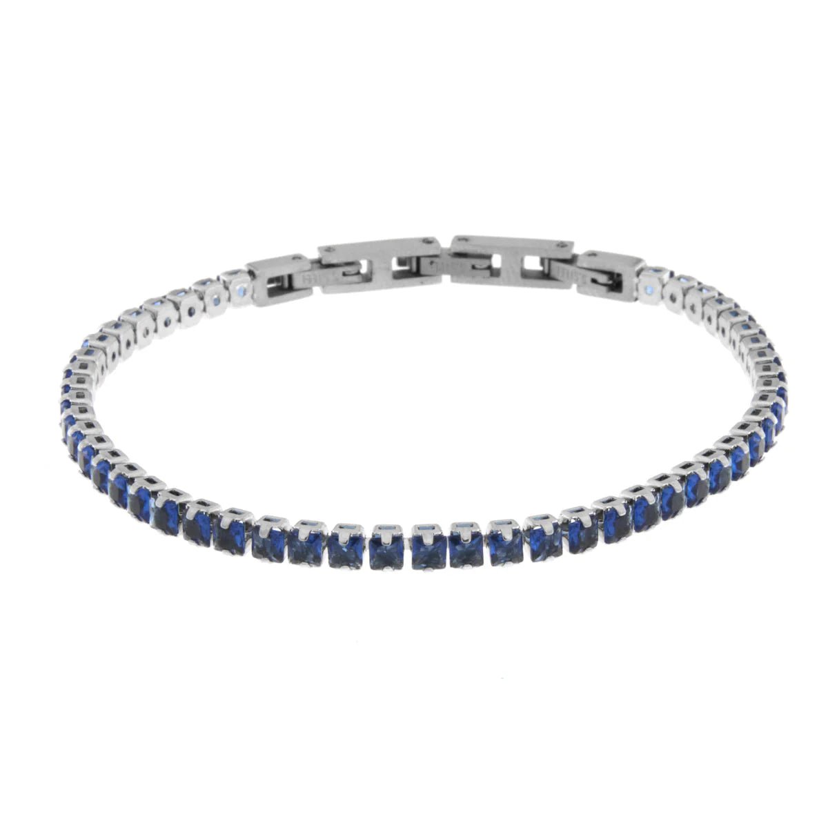 Bracciale Uomo in acciaio con cristalli blu | Rohome - Rohome