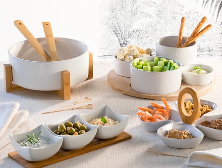 Appetizer set with bamboo tray | rohome