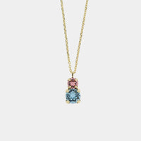 Collana in Argento con cristalli rosa e azzurro | Rohome - Rohome