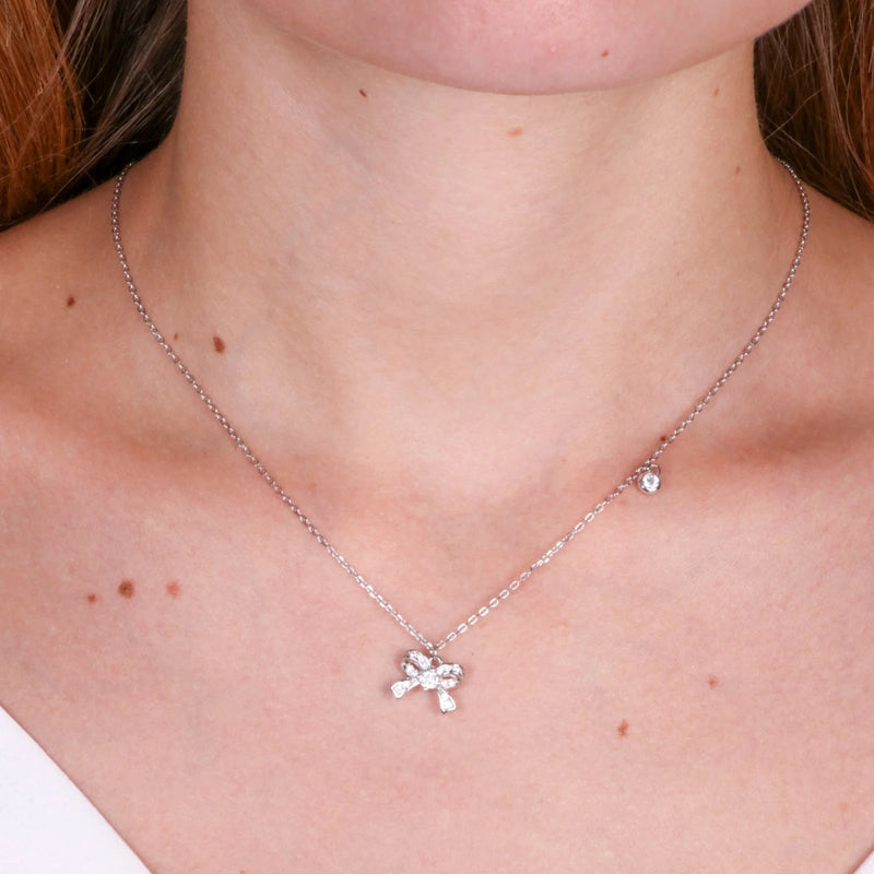 Collana in Argento con pendente a forma di fiocco | Rohome - Rohome