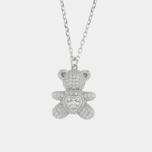 Collana in Argento con pendente a forma di teddy | Rohome - Rohome