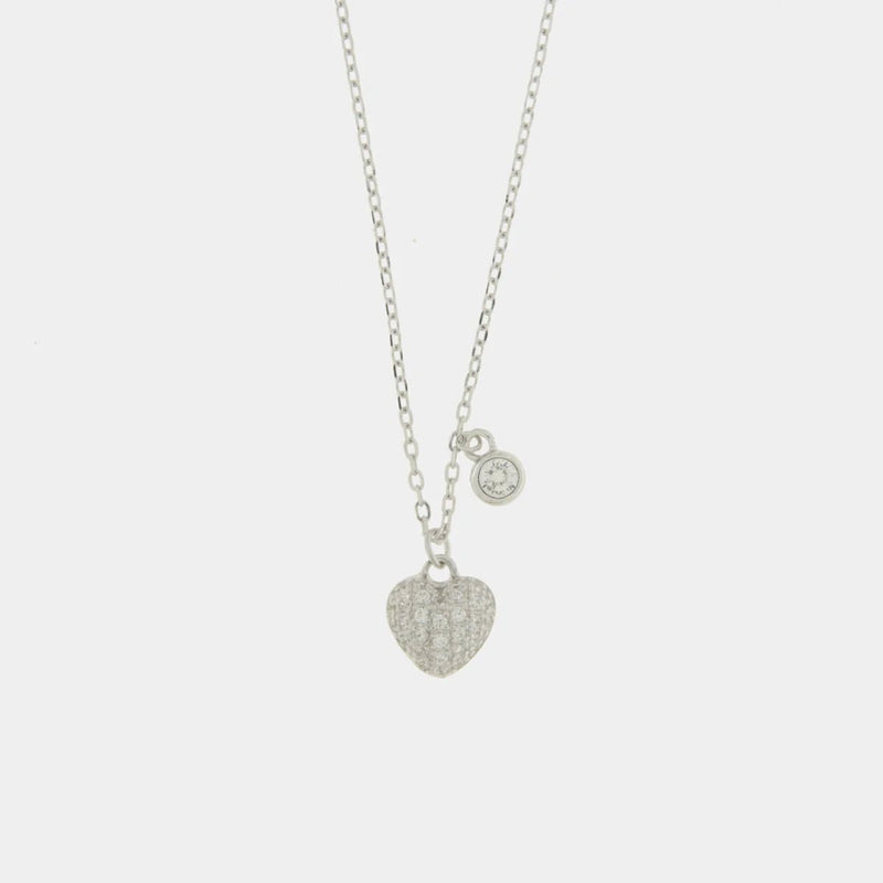 Collana in Argento con pendente cuore e punto luce | Rohome - Rohome