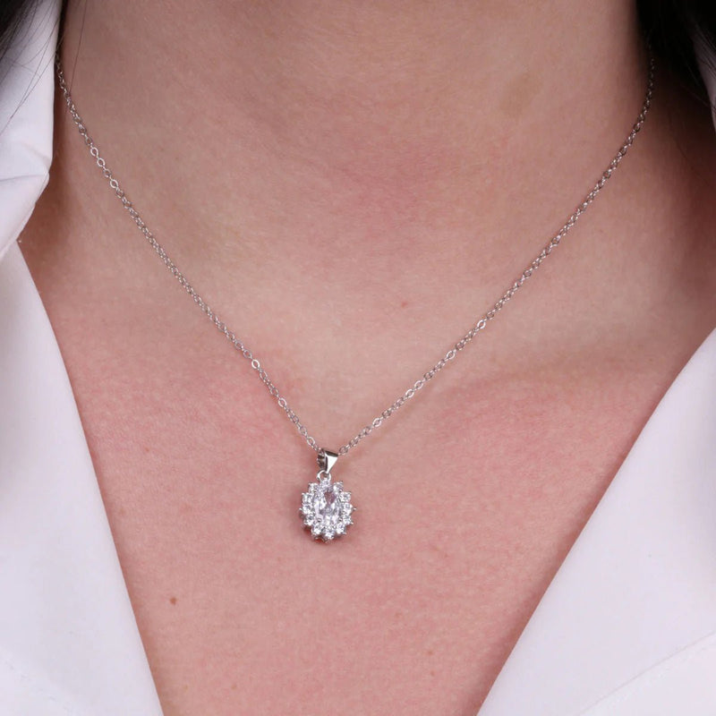 Collana in Argento con zirconi trasparente | Rohome - Rohome