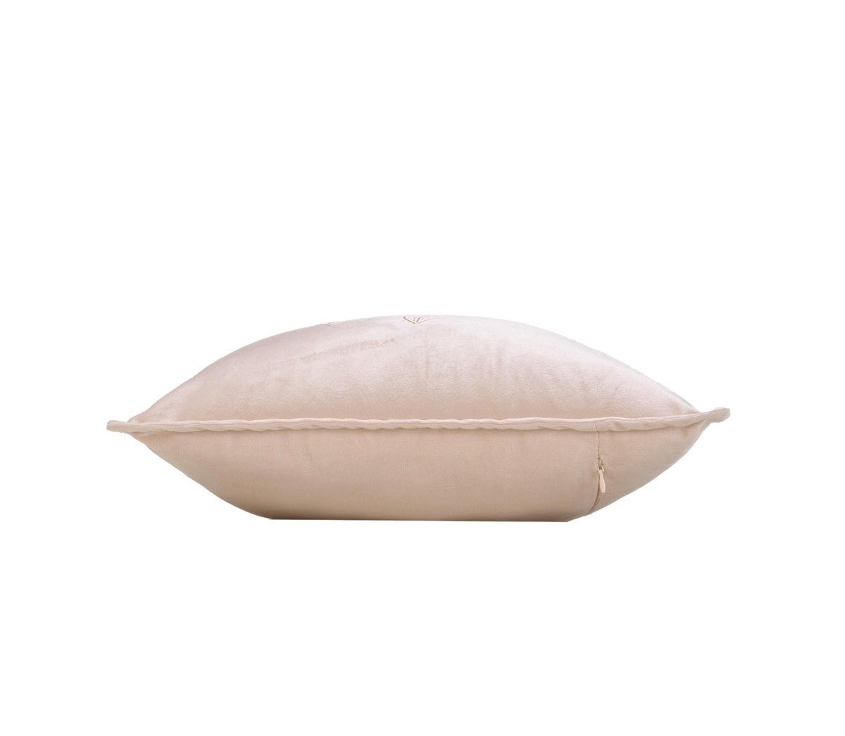 Cuscino sfoderabile in velluto beige stampa ramo oro | Rohome - Rohome