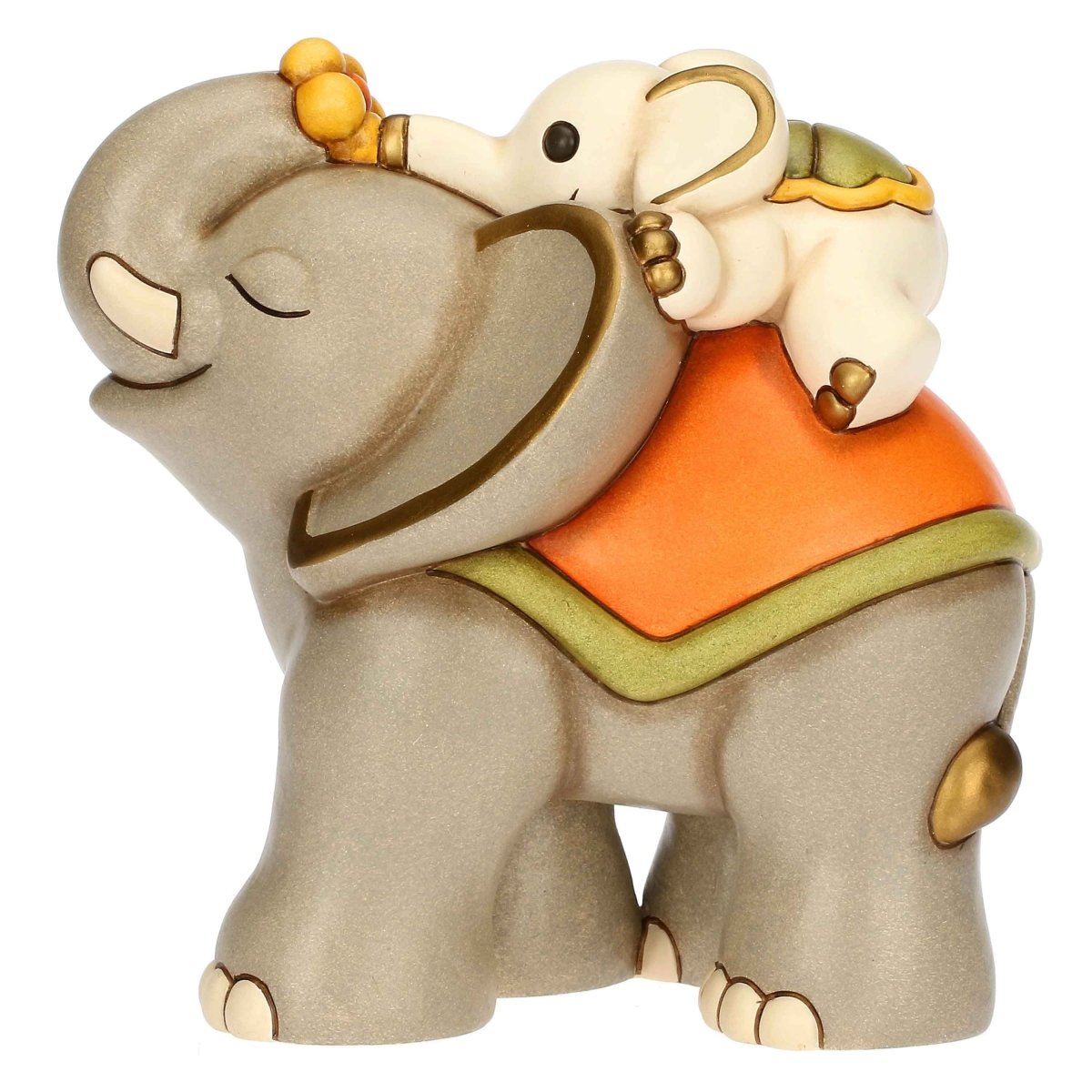 Elefante Thun Elly con cucciolo in ceramica | Rohome - Rohome