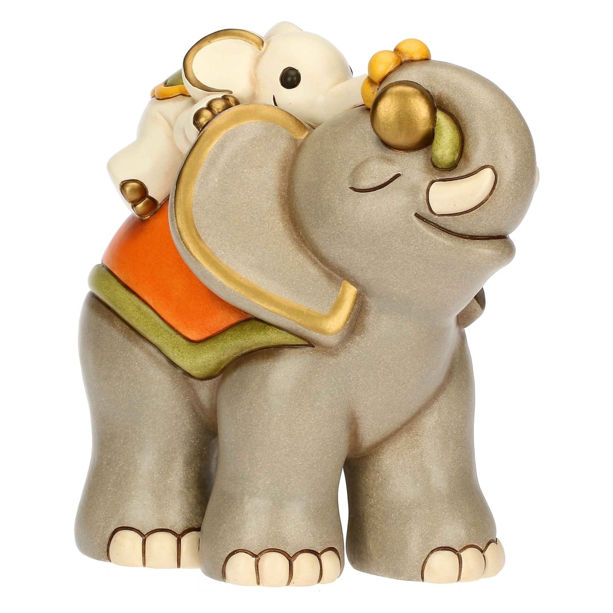 Elefante Thun Elly con cucciolo in ceramica | Rohome - Rohome