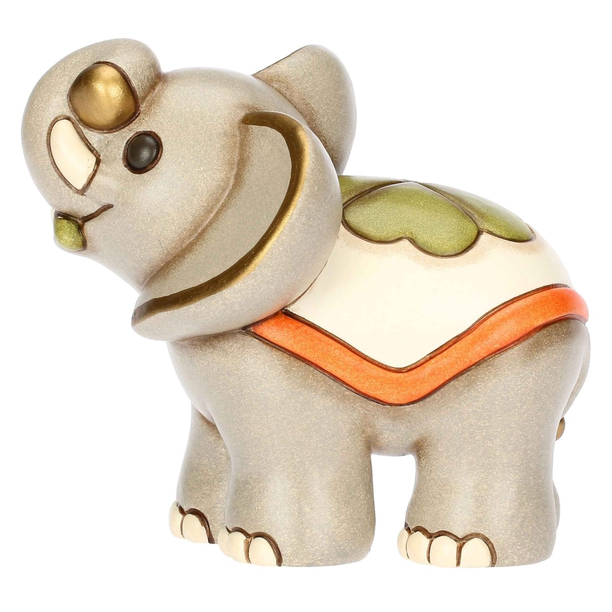 Elefante Thun Elly con fiore in ceramica medio | Rohome - Rohome