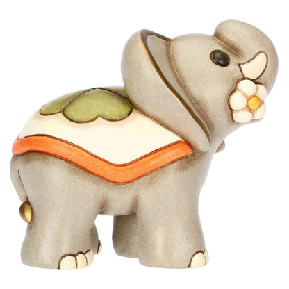 Elefante Thun Elly con fiore in ceramica medio | Rohome - Rohome