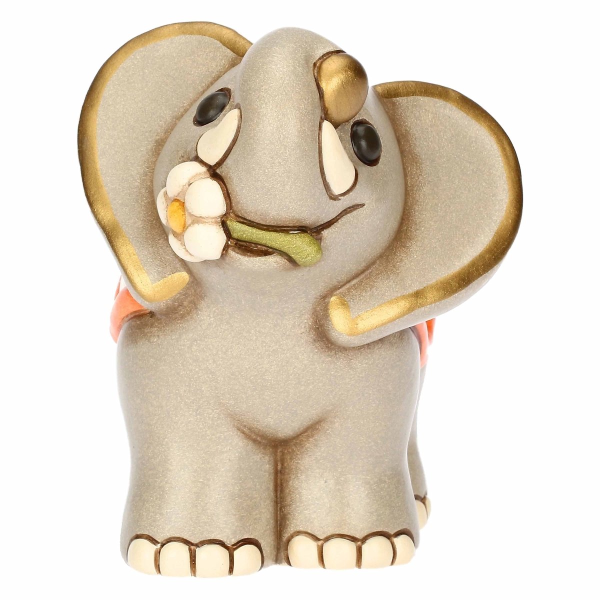 Elefante Thun Elly con fiore in ceramica medio | Rohome - Rohome