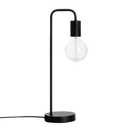 Lampada da tavolo dritta in metallo nero | Rohome - Rohome