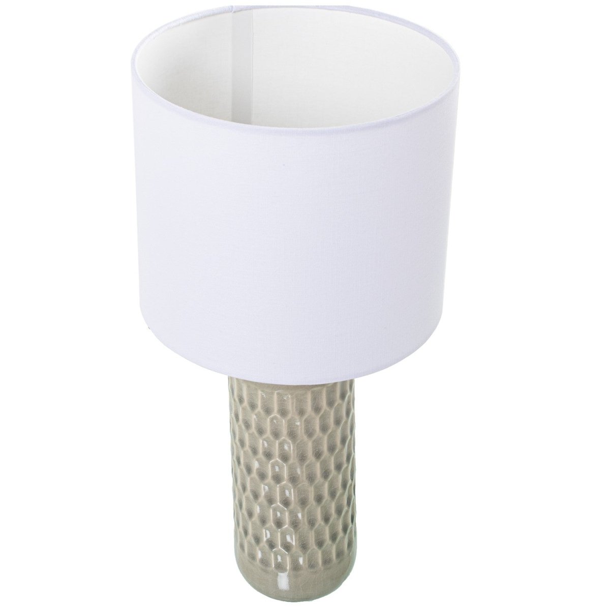 Lampada da tavolo in ceramica rombi verde light grande | rohome - Rohome