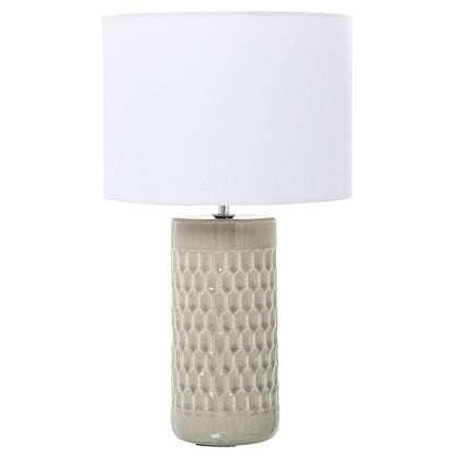 Lampada da tavolo in ceramica rombi verde light grande | rohome - Rohome