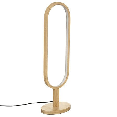 Lampada da tavolo o da terra in legno naturale ovale | rohome - Rohome