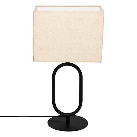 Lampada da tavolo ovale in metallo nero | Rohome - Rohome