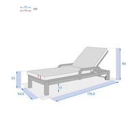 Lettino per piscina o giardino in legno | Rohome - Rohome